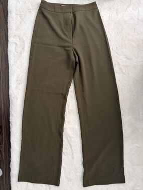 H&M Olive Green high waisted Wide-Leg Pants